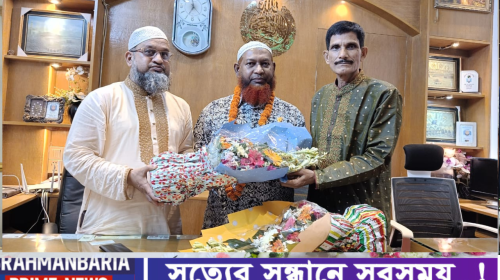 আশুগঞ্জ উপজেলা কৃষকদলের আহবায়ক হাজী আলালশাহকে ফুলেল শুভেচ্ছা